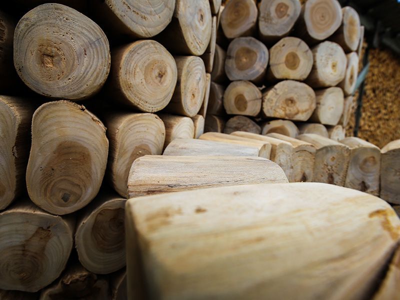 Log Bowl Teak Planter-Garden Furniture Centre-LowRange,Under 100,Accessories,Garden Planters-{collection_title}