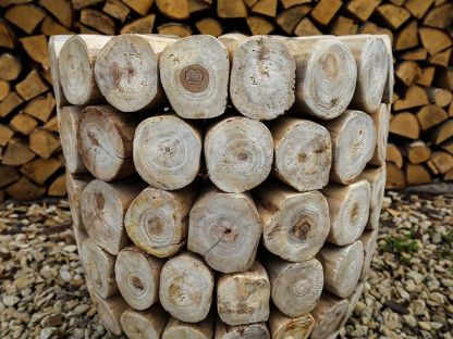 Log Bowl Teak Planter
