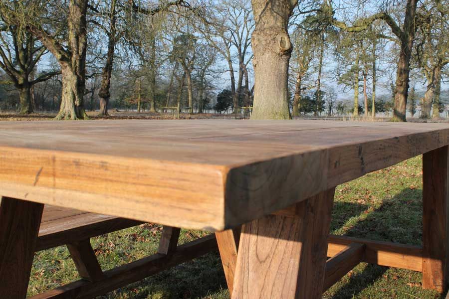 Lombok Bench Set-Garden Furniture Centre-HighRange,Dining Set,Outdoor Furniture,Teak Garden Furniture,Picnic Tables,Outdoor Dining,Teak,Benches,Tables,Teak Sets,Teak Tables-{collection_title}