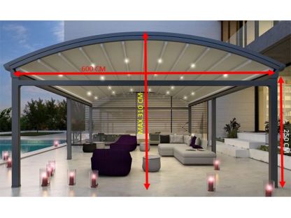 Ex Display Luna Crescent Retractable Awning - 5  X 6M  | Luna Range