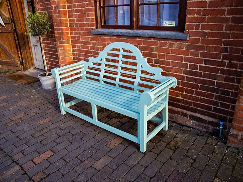 Lutyens Teak Bench 165cm | Painted-Garden Furniture Centre-MidInstock,instock,MidRange,park benches,Benches,Lutyens Bench Range,Teak Benches Benches,Lutyens Benches-{collection_title}