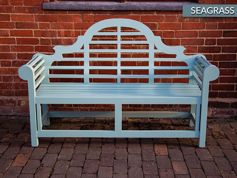 Lutyens Teak Bench 165cm | Painted-Garden Furniture Centre-MidInstock,instock,MidRange,park benches,Benches,Lutyens Bench Range,Teak Benches Benches,Lutyens Benches-{collection_title}