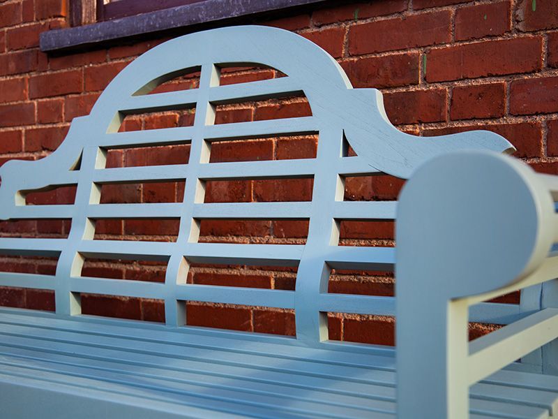 Lutyens Teak Bench 165cm | Painted-Garden Furniture Centre-MidInstock,instock,MidRange,park benches,Benches,Lutyens Bench Range,Teak Benches Benches,Lutyens Benches-{collection_title}