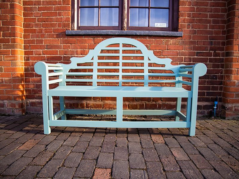 Lutyens Teak Bench 165cm | Painted-Garden Furniture Centre-MidInstock,instock,MidRange,park benches,Benches,Lutyens Bench Range,Teak Benches Benches,Lutyens Benches-{collection_title}