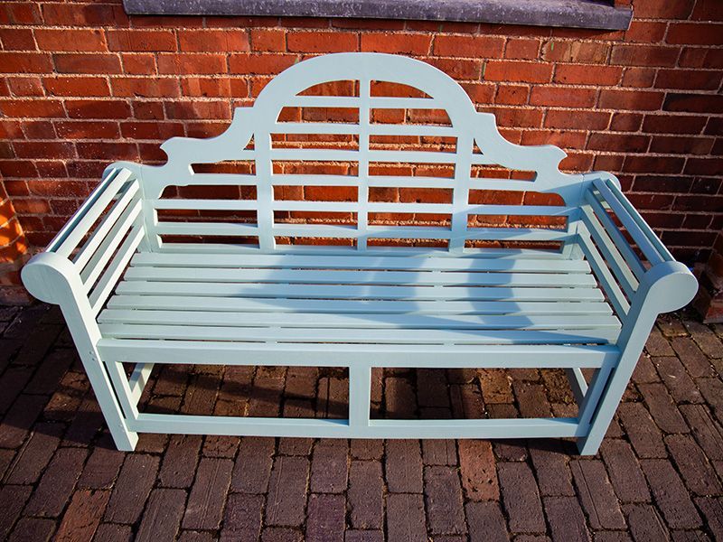 Lutyens Teak Bench 165cm | Painted-Garden Furniture Centre-MidInstock,instock,MidRange,park benches,Benches,Lutyens Bench Range,Teak Benches Benches,Lutyens Benches-{collection_title}