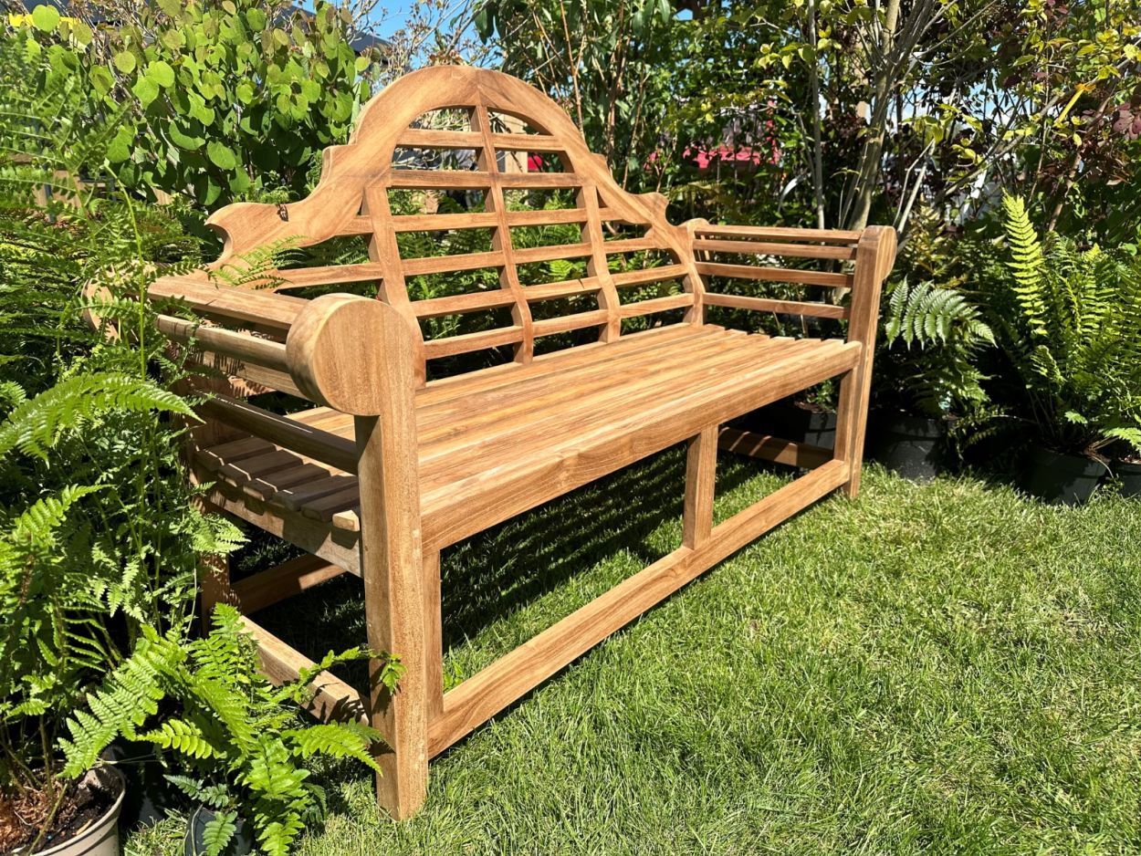 Lutyens Teak Bench 165cm-Garden Furniture Centre-MidInstock,instock,MidRange,park benches,Teak,Benches,Outdoor Furniture,Teak Benches Benches,Lutyens Benches,Teak Benches-{collection_title}