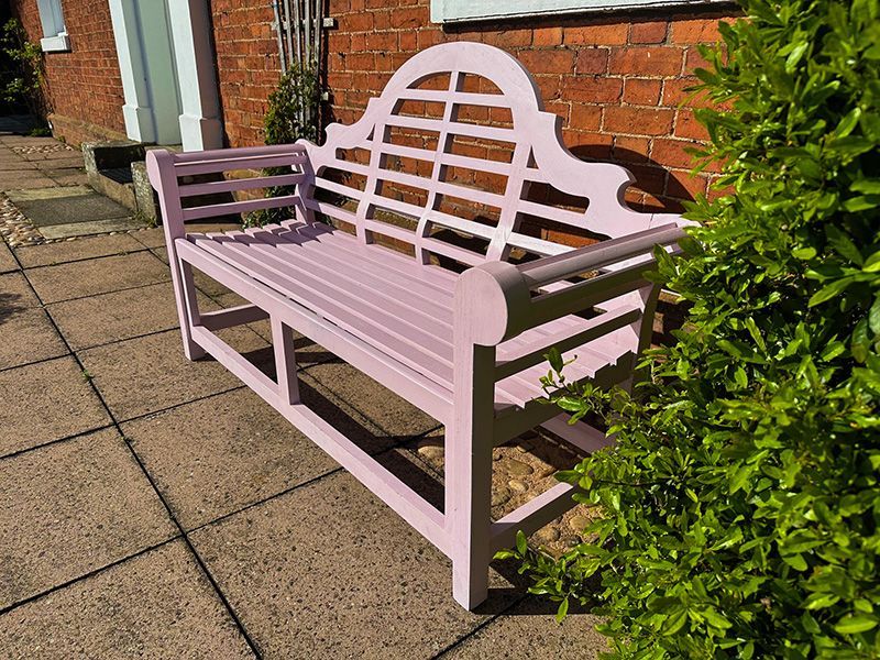 Lutyens Teak Bench 165cm | Painted-Garden Furniture Centre-MidInstock,instock,MidRange,park benches,Benches,Lutyens Bench Range,Teak Benches Benches,Lutyens Benches-{collection_title}