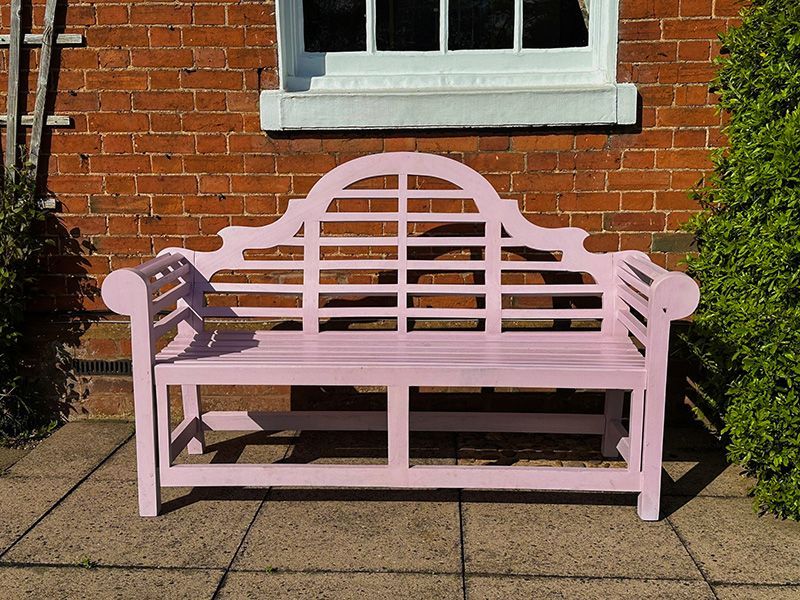 Lutyens Teak Bench 165cm | Painted-Garden Furniture Centre-MidInstock,instock,MidRange,park benches,Benches,Lutyens Bench Range,Teak Benches Benches,Lutyens Benches-{collection_title}