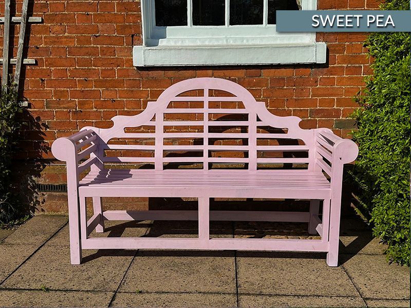 Lutyens Teak Bench 165cm | Painted-Garden Furniture Centre-MidInstock,instock,MidRange,park benches,Benches,Lutyens Bench Range,Teak Benches Benches,Lutyens Benches-{collection_title}