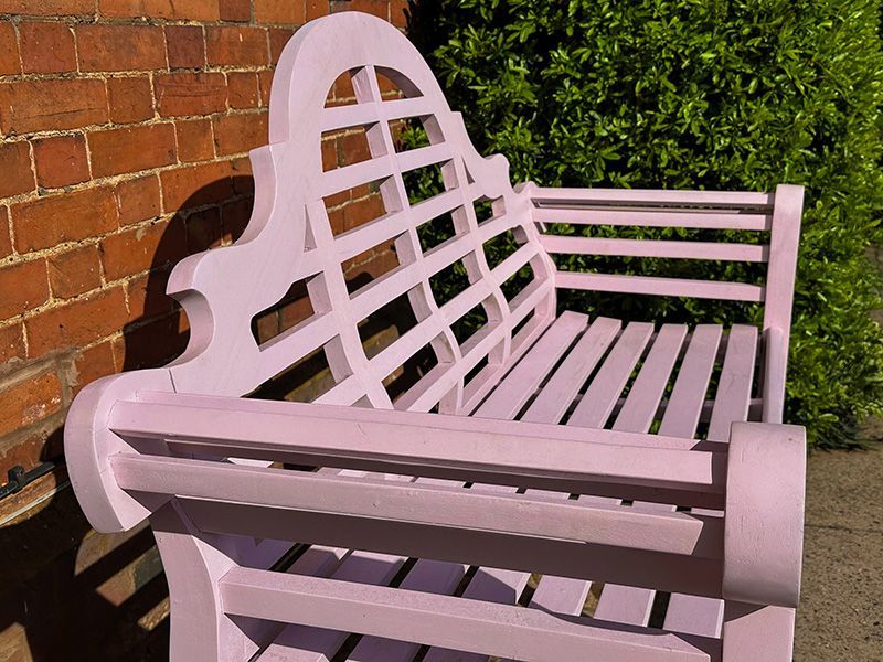 Lutyens Teak Bench 165cm | Painted-Garden Furniture Centre-MidInstock,instock,MidRange,park benches,Benches,Lutyens Bench Range,Teak Benches Benches,Lutyens Benches-{collection_title}