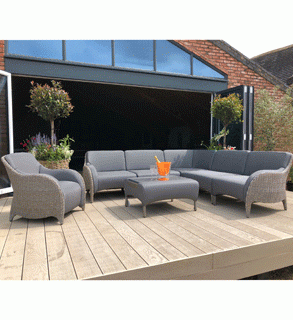 Meteor Corner Set | Ex Display-Garden Furniture Centre-HighRange,Showroom exdis,Rattan Furniture,Meteor Range,Corner Lounge Units-{collection_title}