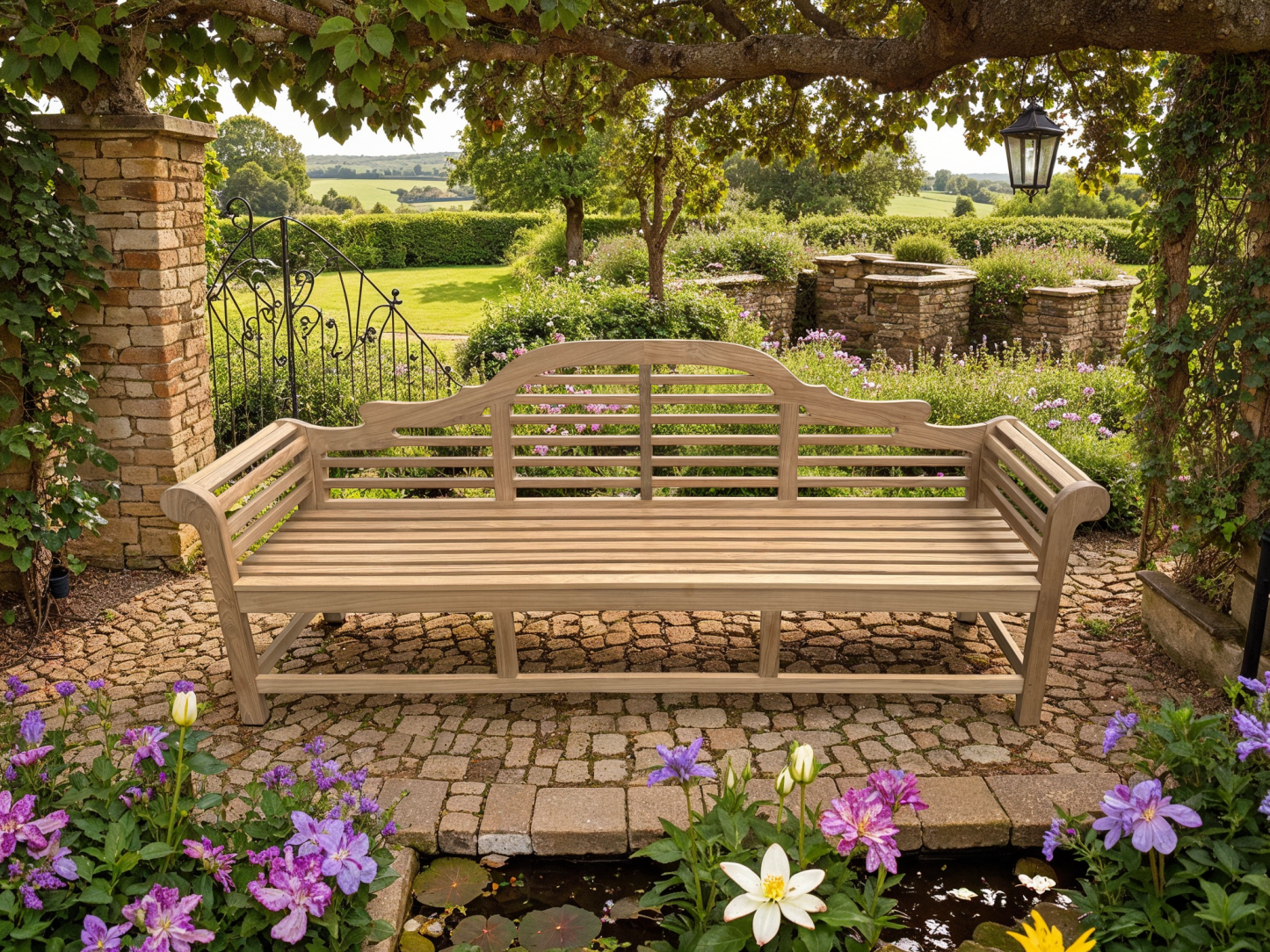 Lutyens 2.4m Bench | FSC® Certified-Garden Furniture Centre-HighRange,Active,Benches,Outdoor Furniture,Lutyens Bench Range,Teak Benches Benches,Memorial Benches,Lutyens Benches,FSC®,park benches-{collection_title}