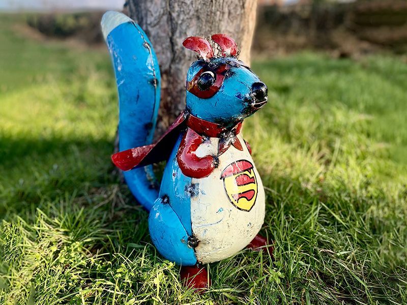 Sam the Super Squirrel-Garden Furniture Centre-48Hour Dispatch,LowRange,Ornaments,Ranges,Animal Garden Ornaments,Think Outside Range,Metal Garden Ornaments,Think Outside Range Ranges,Ornaments Accessories,Accessories-{collection_title}