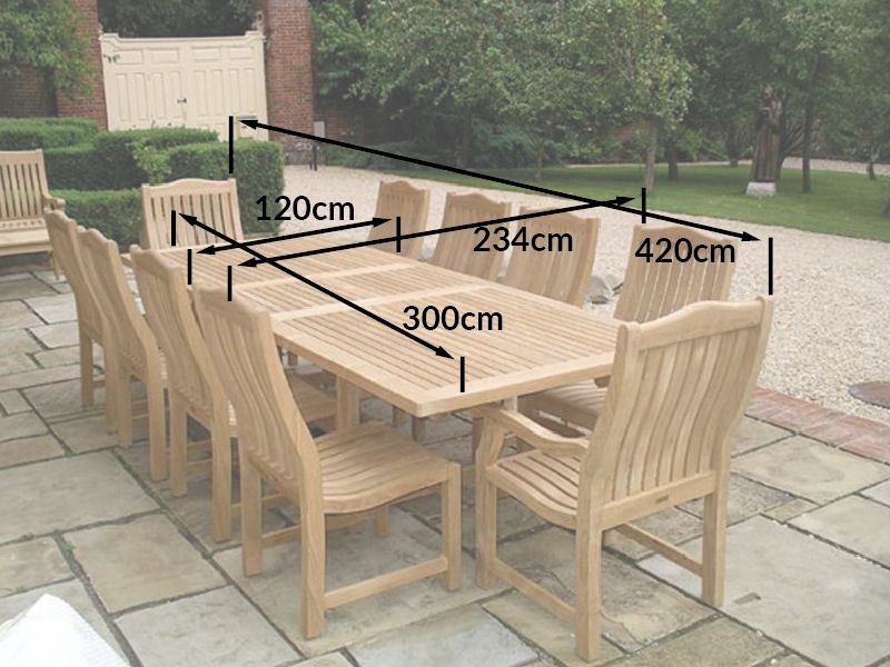 Malvern Luxury 10 Chair Teak Dining Set | FSC® Certified 