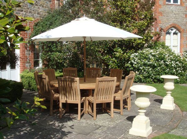 Malvern Teak 10 Chair Dining Set | FSC® Certified -Garden Furniture Centre-HighRange,Tables,Dining Set,Teak,Outdoor Dining,FSC®-{collection_title}