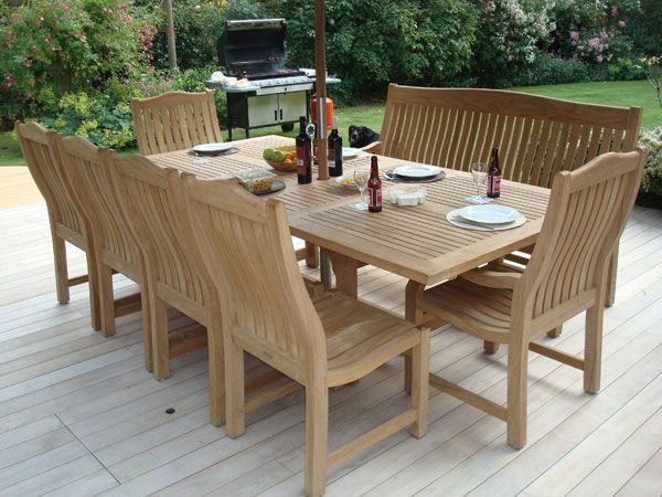 Malvern Teak Dining Set 6 | FSC® Certified-Garden Furniture Centre-HighRange,Tables,Dining Set,Teak,FSC®,Outdoor Dining-{collection_title}