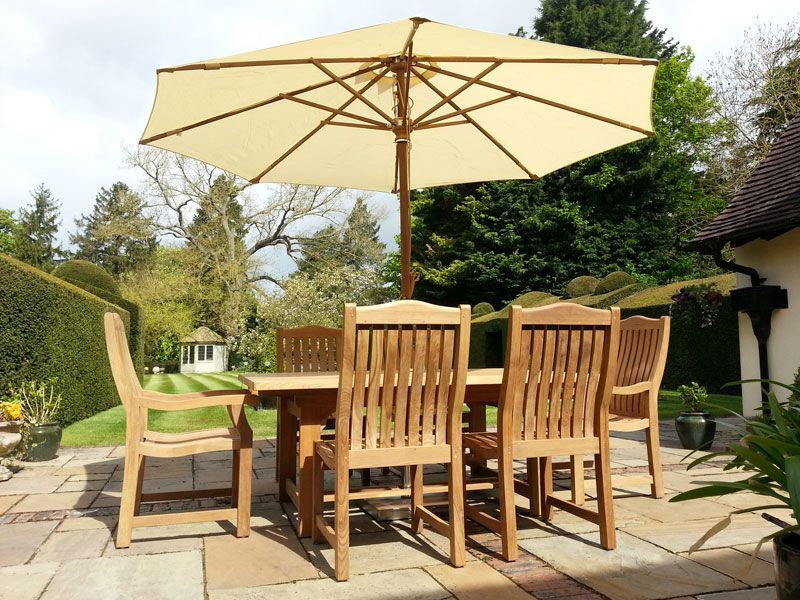 Malvern Medium Teak Dining Set | FSC® Certified -Garden Furniture Centre-HighRange,Tables,Dining Set,Teak,Outdoor Furniture,Teak Garden Furniture,FSC®,Outdoor Dining-{collection_title}