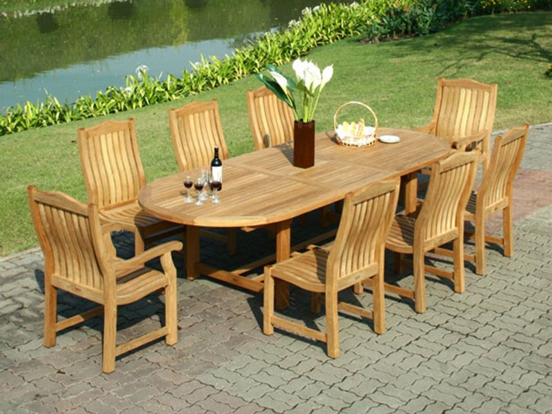 Malvern 8 Chair Dining Set | FSC® Certified -Garden Furniture Centre-HighRange,Tables,Dining Set,Teak,Outdoor Furniture,Teak Garden Furniture,FSC®,Outdoor Dining,Autumn & Winter Sale-{collection_title}