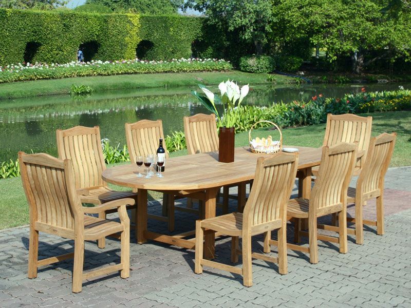 Malvern 8 Chair Dining Set | FSC® Certified -Garden Furniture Centre-HighRange,Tables,Dining Set,Teak,Outdoor Furniture,Teak Garden Furniture,FSC®,Outdoor Dining,Autumn & Winter Sale-{collection_title}