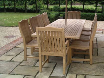 Malvern Luxury 10 Chair Teak Dining Set | FSC® Certified 