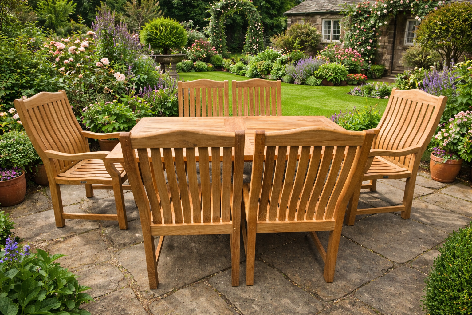Malvern Medium Teak Dining Set | FSC® Certified 