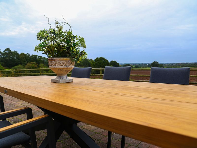 Mandalay 6 Chair Dining Set-Garden Furniture Centre-HighRange,Metal,Teak,Tables,Dining Set,Outdoor Furniture,Teak Garden Furniture,Outdoor Dining-{collection_title}