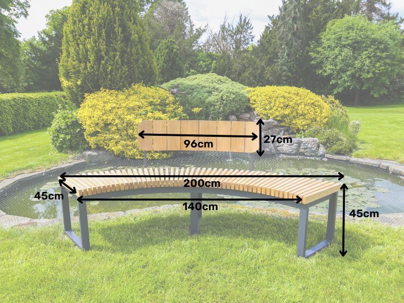 Mandalay Curved Backless Bench | FSC® Certified | Pre-Order
