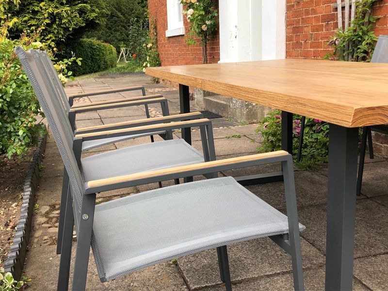 Edge Teak 8 Chair Set | FSC® Certified-Garden Furniture Centre-HighRange,Metal,Tables,Dining Set,Teak Garden Furniture,Metal Furniture,Outdoor Dining,Outdoor Furniture,FSC®-{collection_title}