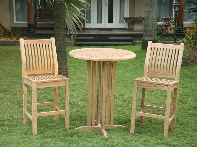 Marley Bar Chair -Garden Furniture Centre-MidInstock,instock,MidRange,Outdoor Dining,Teak,Outdoor Furniture,Teak Garden Furniture,Bars & Bar Sets-{collection_title}