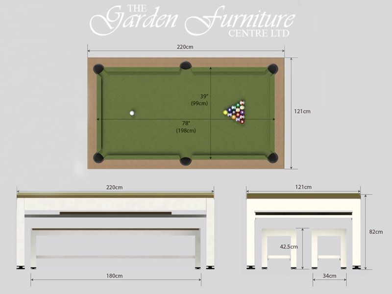 Outdoor Games Diner Table - Tan & White