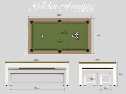 Outdoor Games Diner Table - Tan & White