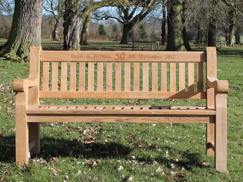 Memorial Bench 1.5m-Garden Furniture Centre-MidInstock,instock,MidRange,park benches,Information,Home Page Benches,Benches,Furniture for Valentines Day,Outdoor Furniture,Teak Benches Benches,Teak,Teak Benches,Memorial Benches-{collection_title}