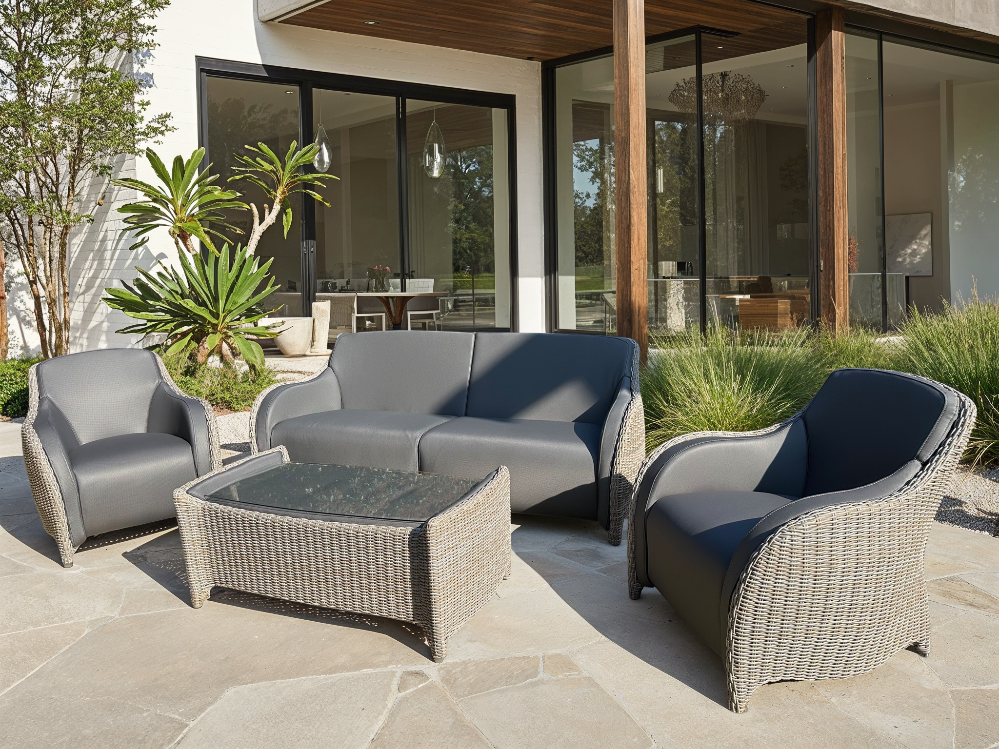 Meteor 3-Seater Sofa Suite -Garden Furniture Centre-HighRange,Outdoor Lounging,Outdoor Furniture,Rattan Furniture,Meteor Range,Lounge Suites & Sets-{collection_title}