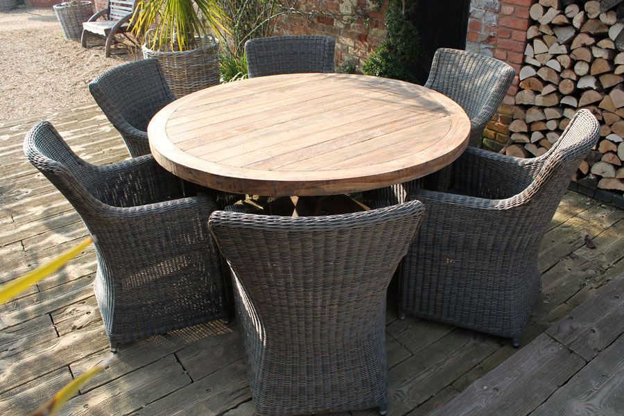 Mexico 6 Chair Dining Set-Garden Furniture Centre-HighRange,Rattan,Tables,Dining Set,Teak,Sale,Outdoor Sale,Outdoor Dining,Spring & Summer Sale,Autumn & Winter Sale-{collection_title}