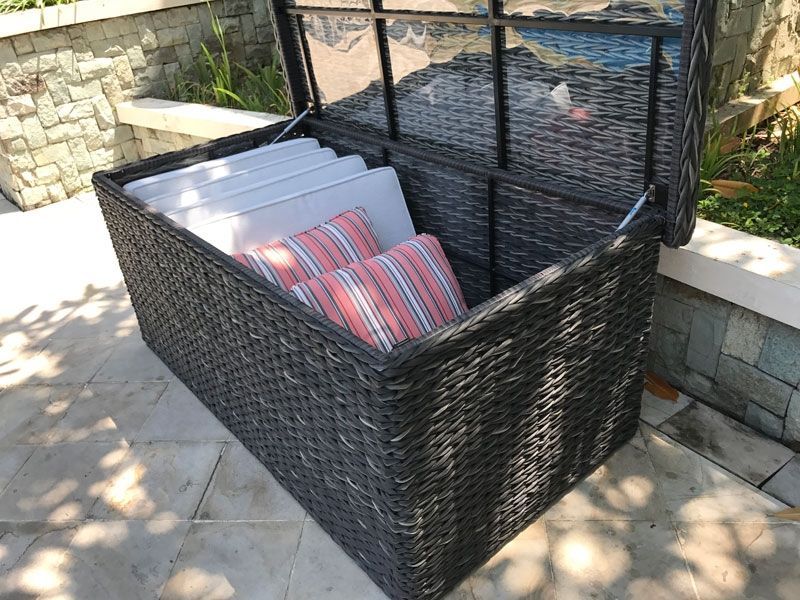 Midnight Montana Cushion Box-Garden Furniture Centre-MidInstock,instock,MidRange,Rattan,Accessories,Outdoor Furniture,Rattan Furniture,Ranges,Outdoor Storage,Montana Range,Storage Accessories-{collection_title}