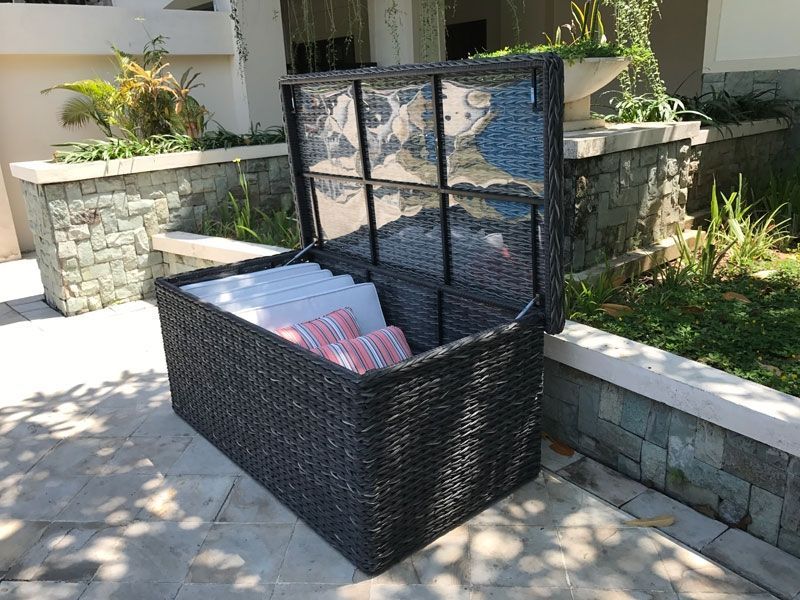 Midnight Montana Cushion Box-Garden Furniture Centre-MidInstock,instock,MidRange,Rattan,Accessories,Outdoor Furniture,Rattan Furniture,Ranges,Outdoor Storage,Montana Range,Storage Accessories-{collection_title}