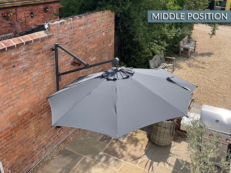 Turino Wall Parasol | Damaged Box-Garden Furniture Centre-MidInstock,instock,MidRange,Parasols,Cantilever Parasols Parasols,Wall Mounted Parasols Parasols,Wall Mounted Parasols,Sale,Ex-Display,Showroom exdis-{collection_title}