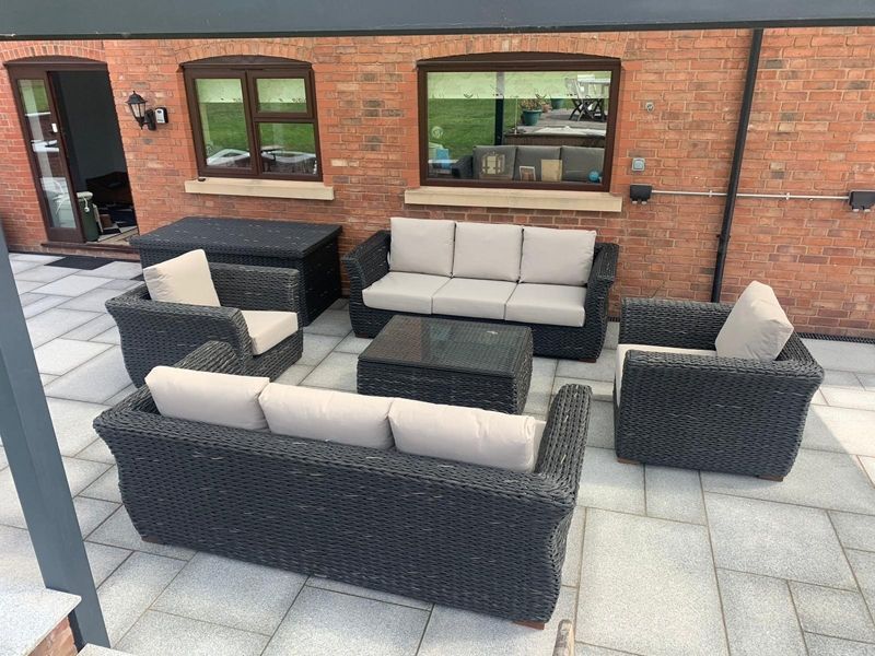 Midnight Montana Double Sofa Suite-Garden Furniture Centre-HighRange,Outdoor Lounging,Information,Rattan,Outdoor Furniture,Rattan Furniture,Montana Range,Lounge Suites & Sets-{collection_title}