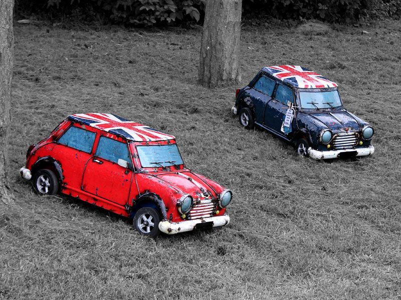 Mini Cooper Cooler | Union Jack -Garden Furniture Centre-48Hour Dispatch,MidInstock,instock,MidRange,Union,Ornaments Accessories,Ornaments,Accessories,Ranges,Think Outside Range,Metal Garden Ornaments,Novelty Drinks Coolers,Think Outside Range Ranges,Coronation Range-{collection_title}