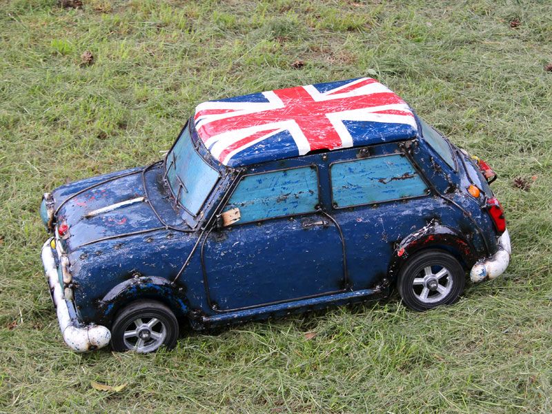 Mini Cooper Cooler | Union Jack -Garden Furniture Centre-48Hour Dispatch,MidInstock,instock,MidRange,Union,Ornaments Accessories,Ornaments,Accessories,Ranges,Think Outside Range,Metal Garden Ornaments,Novelty Drinks Coolers,Think Outside Range Ranges,Coronation Range-{collection_title}