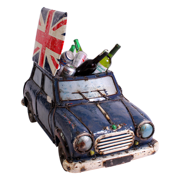 Mini Cooper Cooler | Union Jack -Garden Furniture Centre-48Hour Dispatch,MidInstock,instock,MidRange,Union,Ornaments Accessories,Ornaments,Accessories,Ranges,Think Outside Range,Metal Garden Ornaments,Novelty Drinks Coolers,Think Outside Range Ranges,Coronation Range-{collection_title}