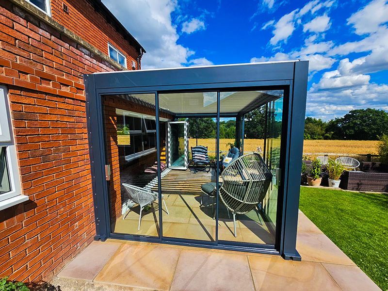 Mirage 4M x 3M Bioclimatic Pergola-Garden Furniture Centre-HighRange,Free Standing,Showroom exdis,Mirage,Metal Gazebos,Garden Rooms Gazebos,Bioclimatic Pergolas Gazebos,Gazebos,Bioclimatic Pergolas-{collection_title}