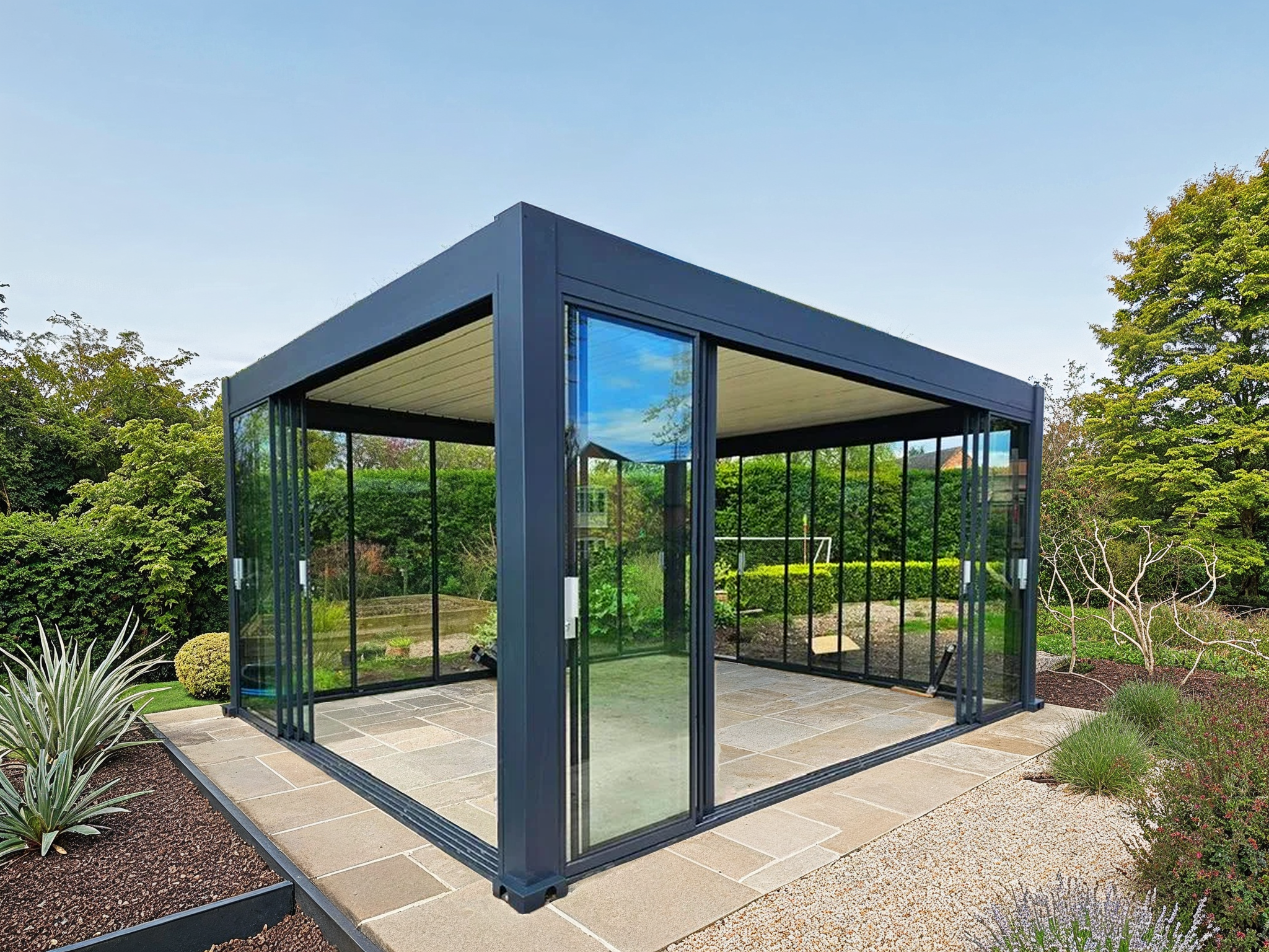 Mirage 5M x 4M Bioclimatic Pergola-Garden Furniture Centre-HighRange,Free Standing,Showroom exdis,Mirage,Metal Gazebos,Garden Rooms Gazebos,Bioclimatic Pergolas Gazebos,Gazebos,Bioclimatic Pergolas-{collection_title}