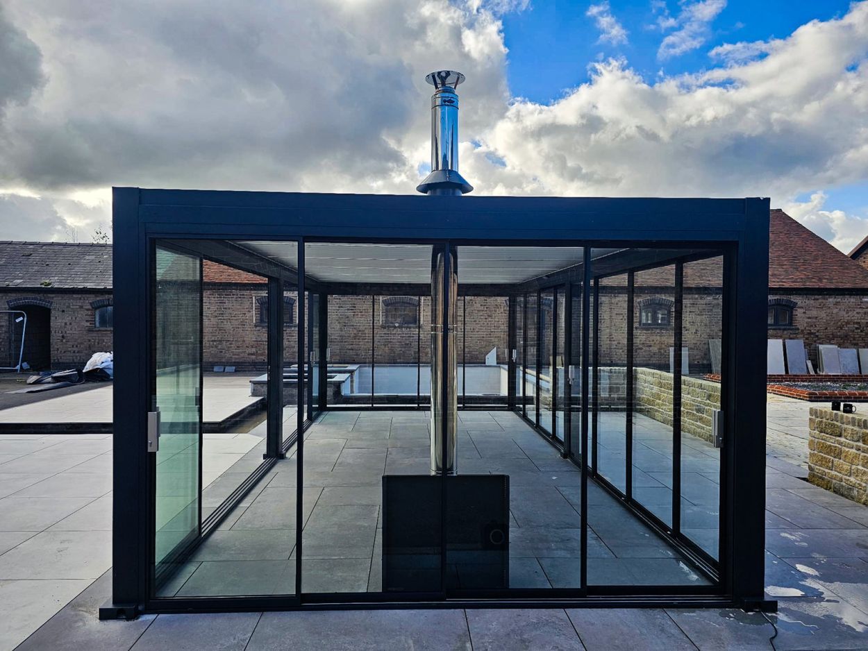 Mirage 8x4M Bioclimatic Pergola-Garden Furniture Centre-HighRange,Free Standing,Showroom exdis,Mirage,Metal Gazebos,Garden Rooms Gazebos,Bioclimatic Pergolas Gazebos,Gazebos,Bioclimatic Pergolas-{collection_title}