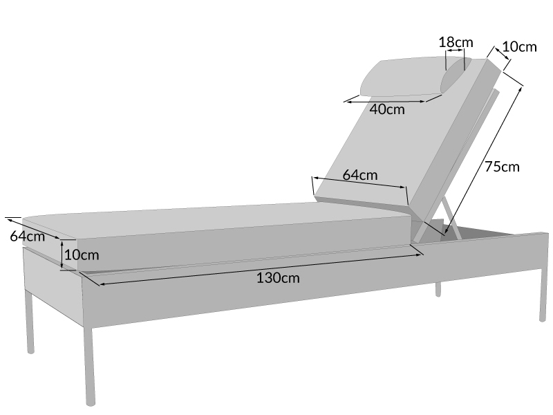 Montana & Fiji Sun Lounger | Replacement Cushion-Garden Furniture Centre-Outdoor Lounging,Replacement,48Hour Dispatch,LowRange,Outdoor Furniture,Rattan Furniture,Loungers & Daybeds,Accessories,Outdoor Cushions,Fiji Range,Montana Range,Cushions-{collection_title}