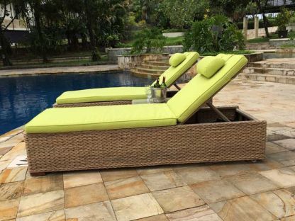 2 x Montana Sun Lounger + Free Side Table