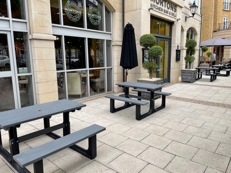 Eco Picnic Table 1.2m-Garden Furniture Centre-MidInstock,instock,MidRange,Benches,Outdoor Furniture,Picnic Tables,Eco Bench Range,Recycled Eco-Benches-{collection_title}