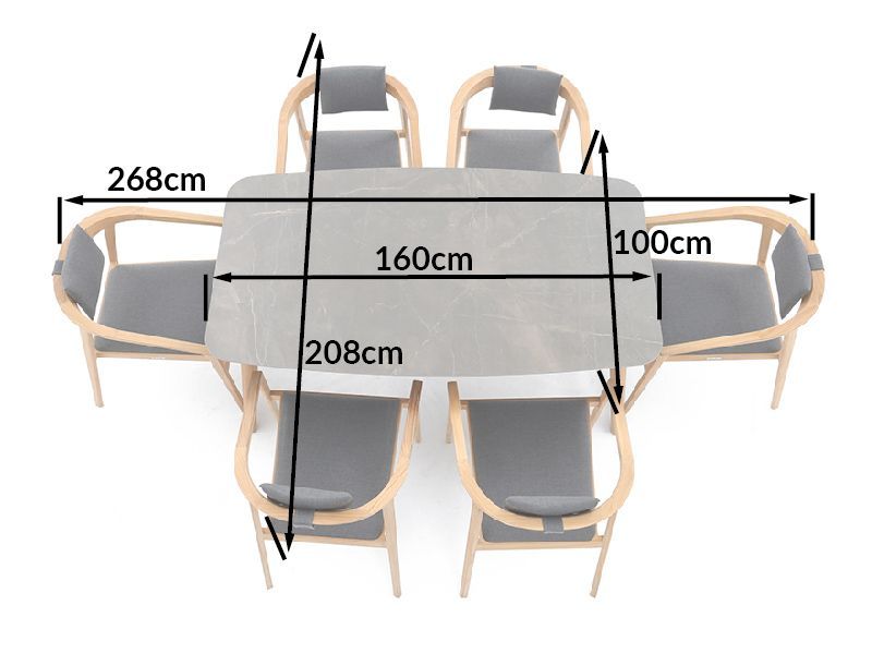 Mustique 6 Chair Dining Set | FSC® Certified