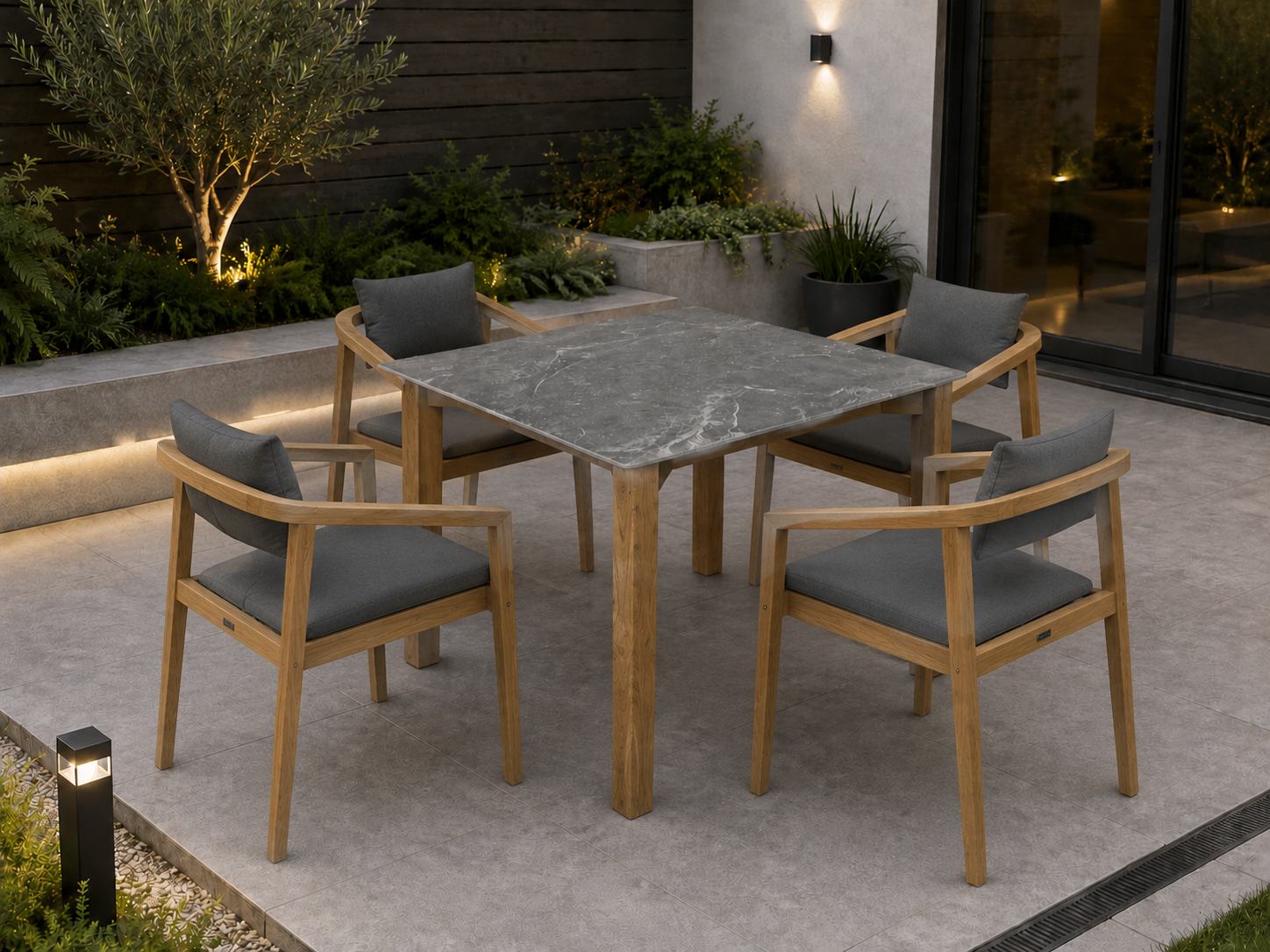 Mustique 4 Chair Dining Set