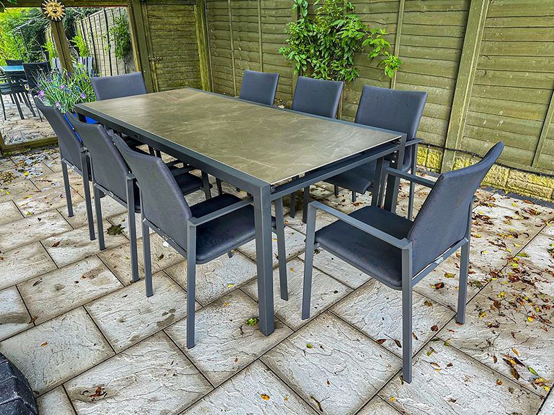 Mustique 8 Chair Extending Set | Life Range-Garden Furniture Centre-HighRange,Metal,Tables,Dining Set,Outdoor Furniture,Metal Furniture,Ranges,Life Range,Outdoor Dining,Autumn & Winter Sale-{collection_title}